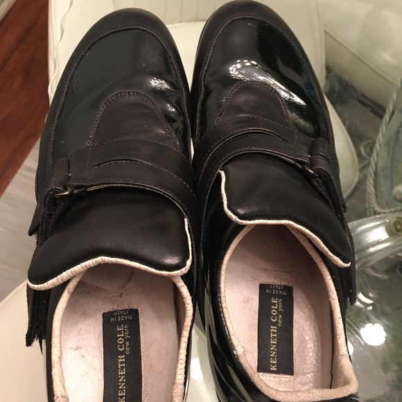 Kenneth Cole Fashionable Black Leath Men’s SZ 9.5 - Picture 6 of 8